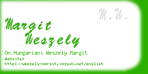 margit weszely business card
